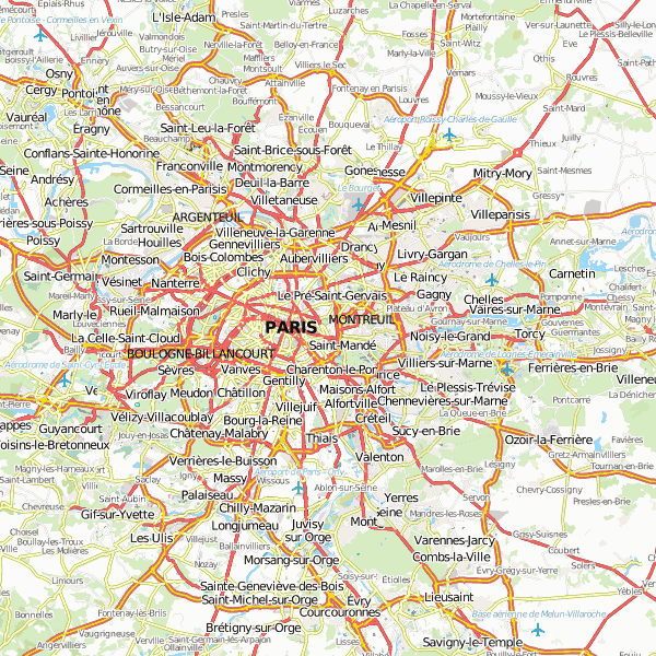Paris Stadtplan bei Citysam inkl. Unterkünften von Paris in den Stadtplänen