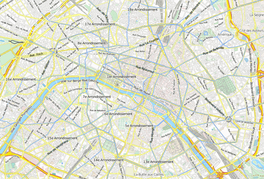 Saint-Germain-l’Auxerrois Stadtplan mit Satellitenaufnahme und Hotels