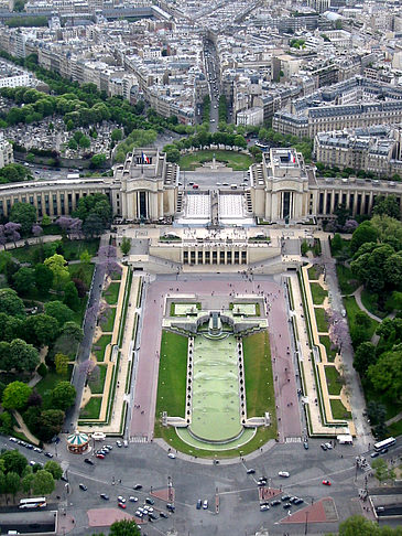 Blick auf die Jardins du Trocadero - Ile de France - Paris (Paris)