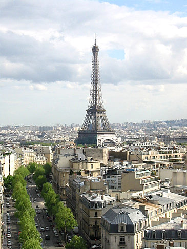 Fotos Blick vom Triumphbogen auf den Eifelturm | Paris