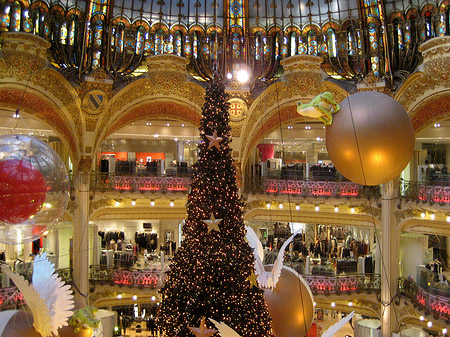 Foto Weihnachtsbaum der Galeries Lafayette - Paris