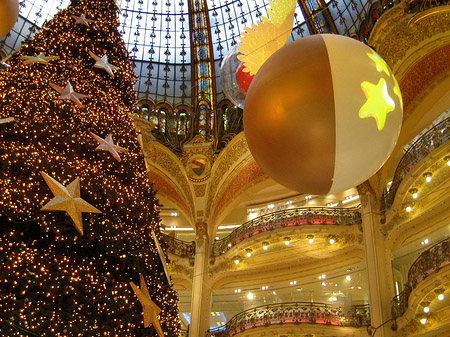 Foto Weihnachtsbaum der Galeries Lafayette - Paris