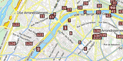 Stadtplan Bâteaux Mouches